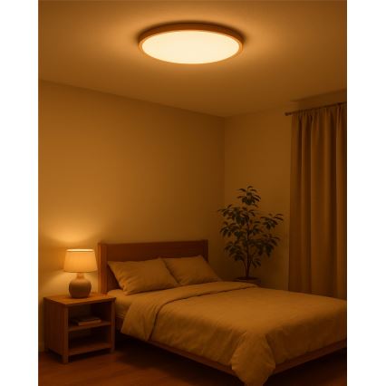 LED loftlampe LED/40W/230V 3000/4000/6500K Ø 50 cm beige
