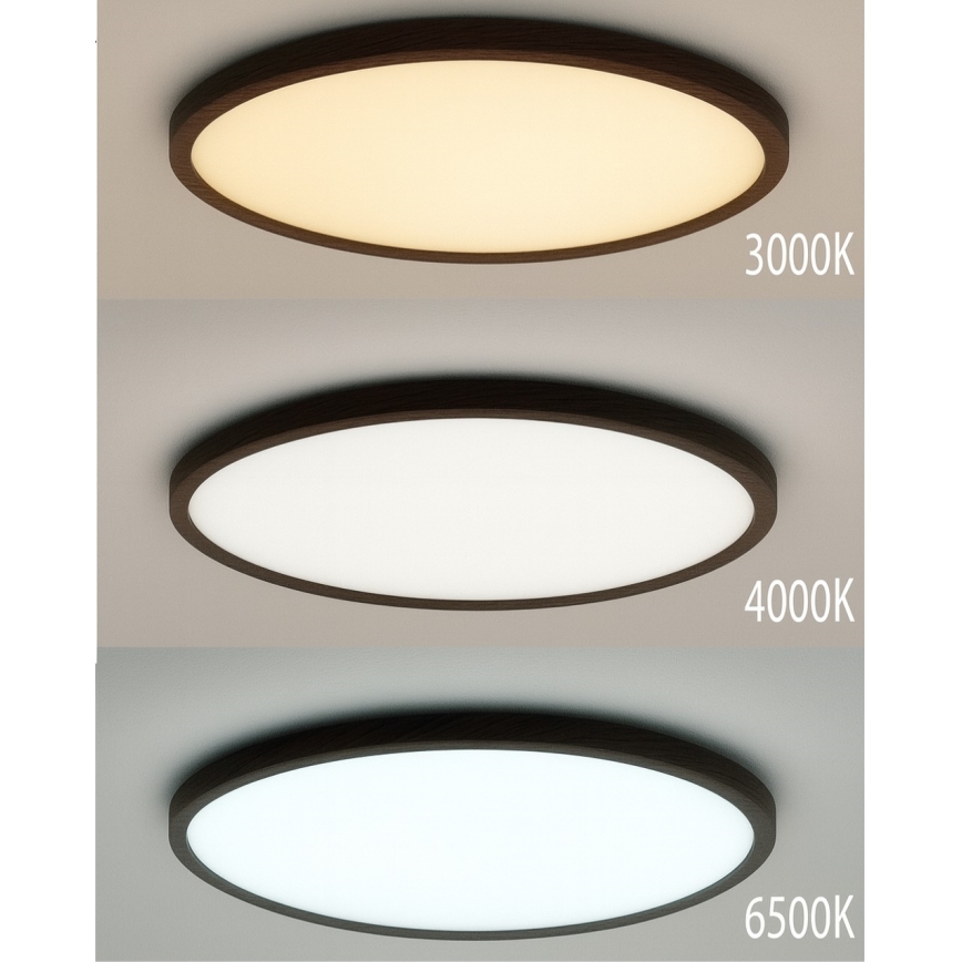 LED loftlampe LED/40W/230V 3000/4000/6500K Ø 50 cm brun