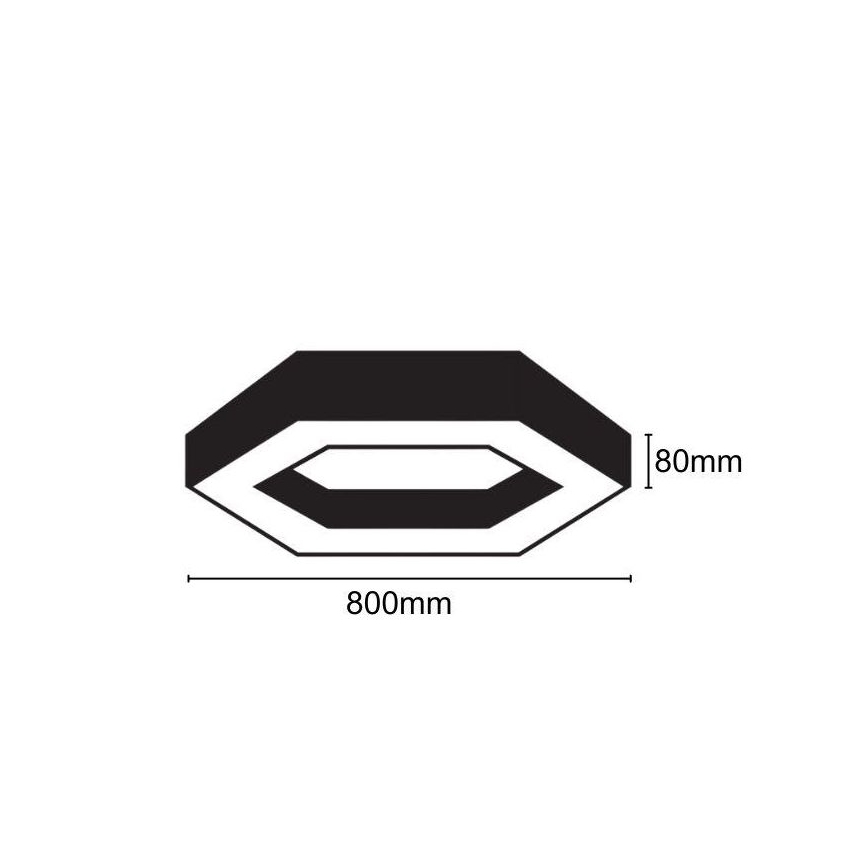 LED loftlampe LED/40W/230V 4000K diameter 80 cm