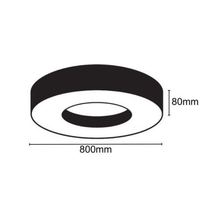 LED loftlampe LED/40W/230V 4000K diameter 80 cm