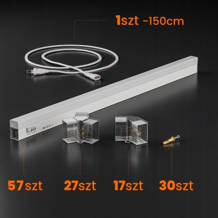 LED loftlampe HEXAGON LED/426W/85-265V 6500K 484x243 cm CRI 90 IP54 hvid