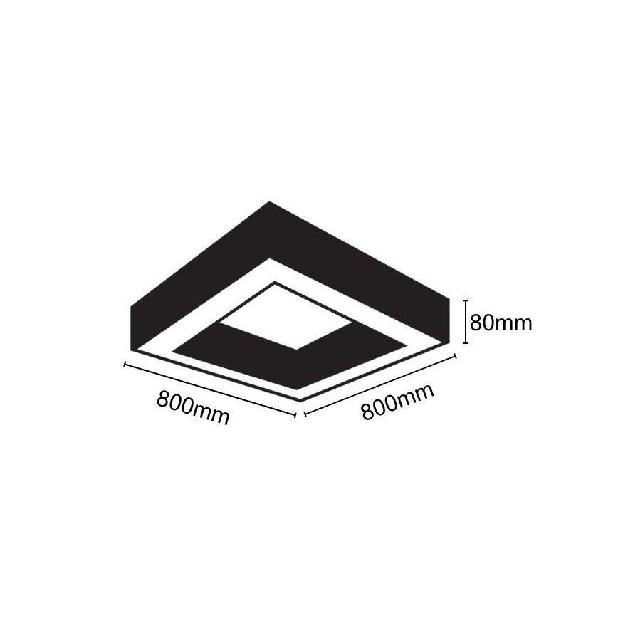 LED loftlampe LED/55W/230V 4000K 80x80 cm