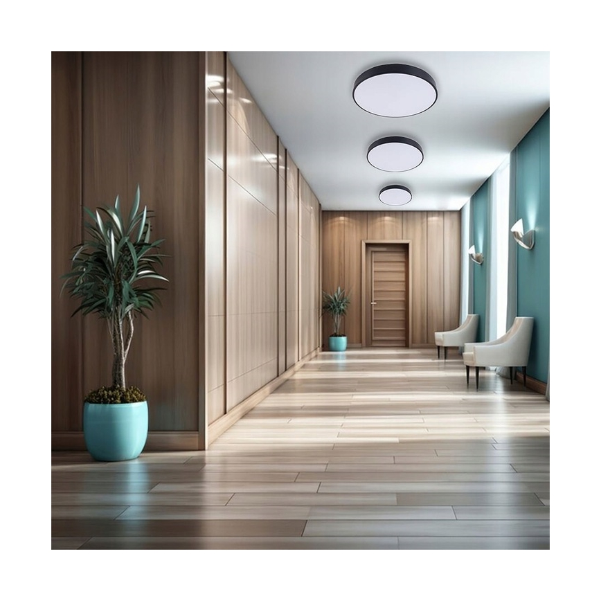 LED loftlampe LED/60W/230V 4000K diameter 60 cm sort