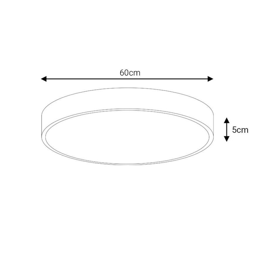 LED loftlampe LED/60W/230V 4000K diameter 60 cm sort
