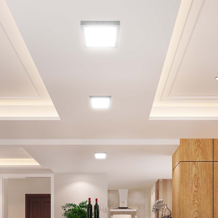 LED loftlampe LED/6W/230V 3000K 12x12 cm hvid