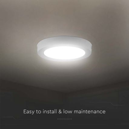 LED loftlampe LED/6W/230V 6500K diameter 12 cm hvid