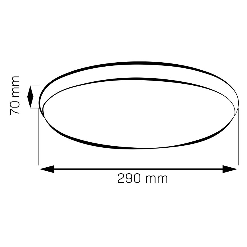 LED loftlampe LIBRA LED/15W/230V 4000K Ø 29 cm blank krom