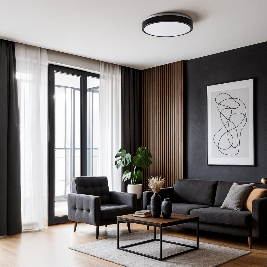 LED-loftlampe LIBRA LED/24W/230V 4000K Ø 39 cm sort