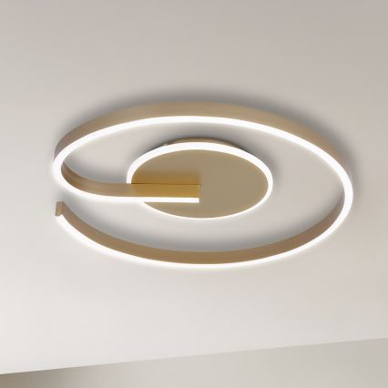 LED-loftlampe LORENZO LED/22W/230V Ø 50 cm guld