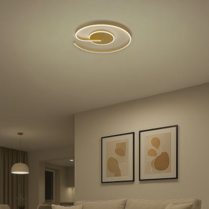 LED-loftlampe LORENZO LED/22W/230V Ø 50 cm guld