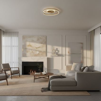 LED-loftlampe LORENZO LED/22W/230V Ø 50 cm guld