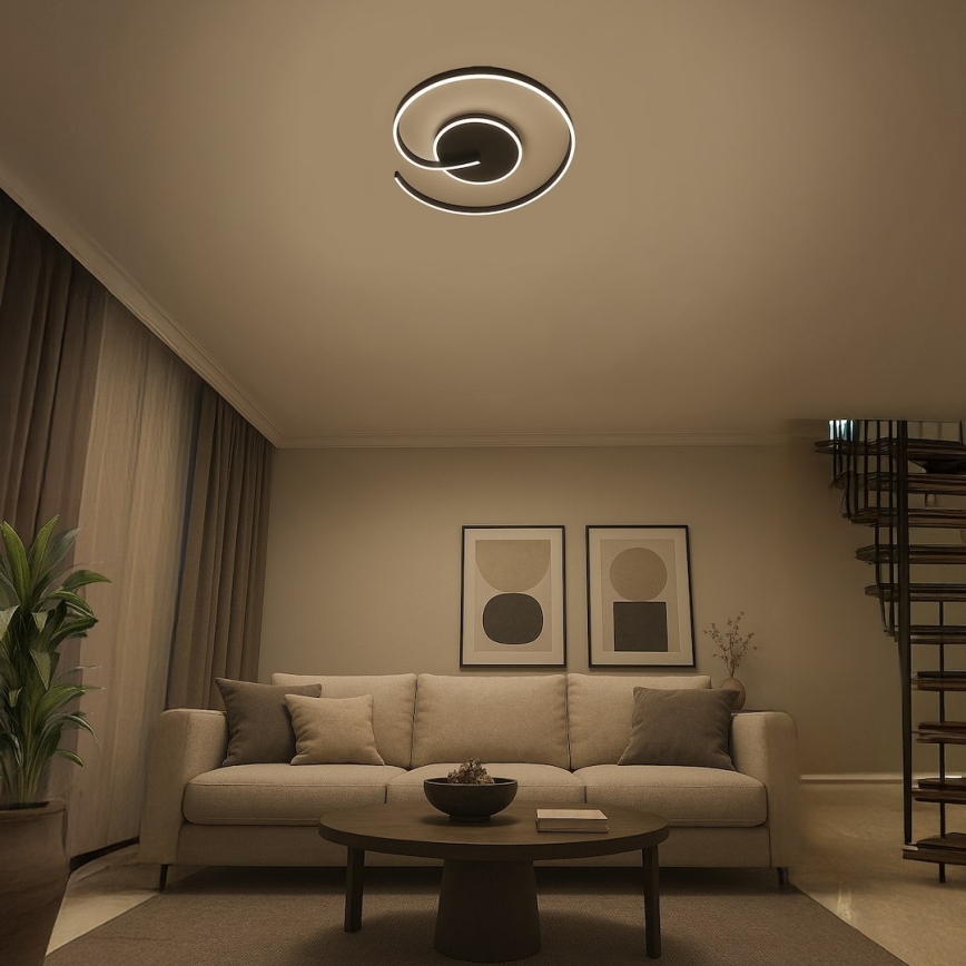 LED loftlampe LORENZO LED/22W/230V Ø 50 cm sort