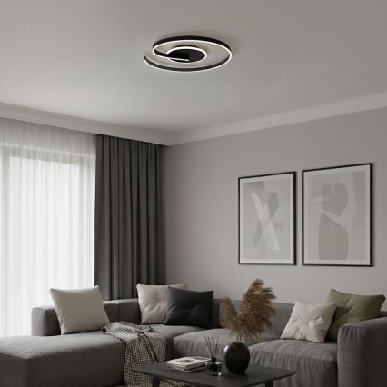 LED loftlampe LORENZO LED/22W/230V Ø 50 cm sort