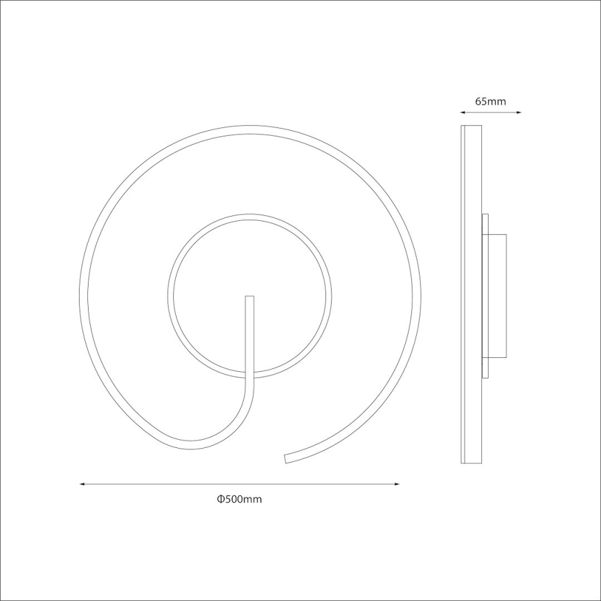 LED loftlampe LORENZO LED/22W/230V Ø 50 cm sort