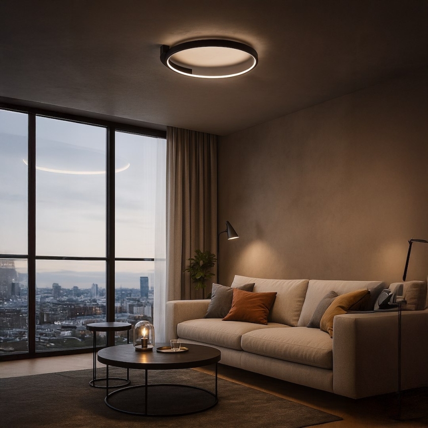 LED-loftlampe LUNA LED/18W/230V Ø 42,5 cm, sort