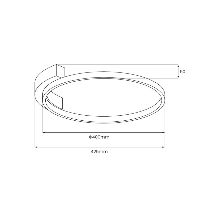 LED-loftlampe LUNA LED/18W/230V Ø 42,5 cm, sort