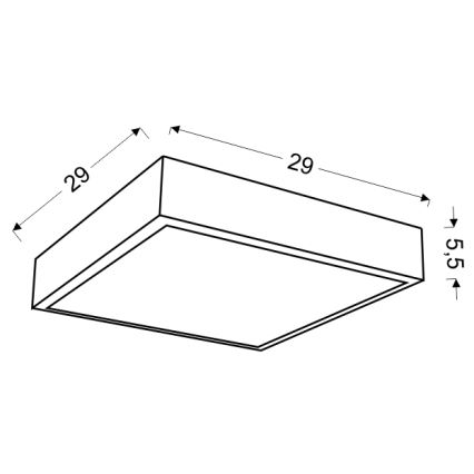 LED loftlampe LUX LED/16W/230V hvid