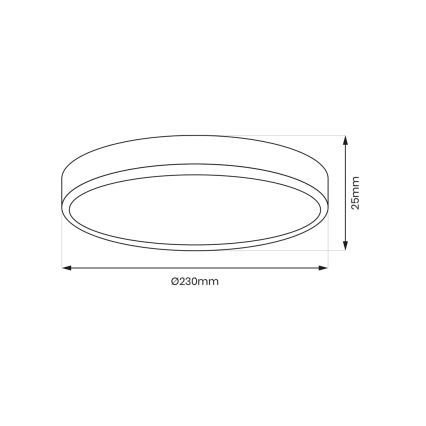 LED loftlampe MAQ LED/18W/230V 3000/4000/6500K IP40 sort