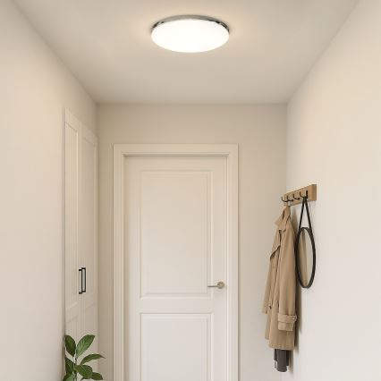 LED loftlampe MAYA LED/36W/230V Ø 50 cm poleret krom