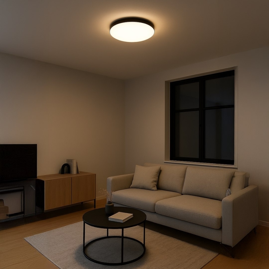 LED loftlampe MAYA LED/36W/230V Ø 50 cm sort