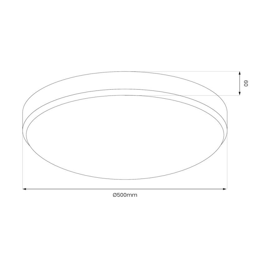 LED loftlampe MAYA LED/36W/230V Ø 50 cm sort