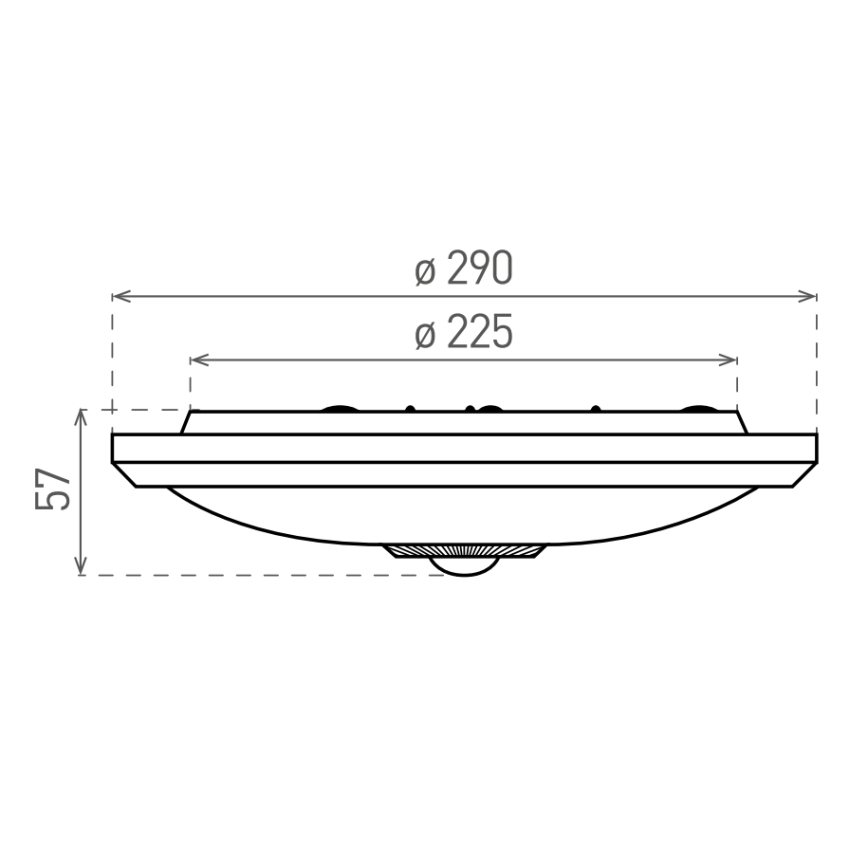 LED-loftlampe med bevægelses- og skumringssensor LED/16W/230V Ø 29 cm, hvid