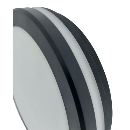 LED loftlampe med bevægelsessensor LED/20W/230V 3000/4000/6500K Ø 230 cm IP54 antracit