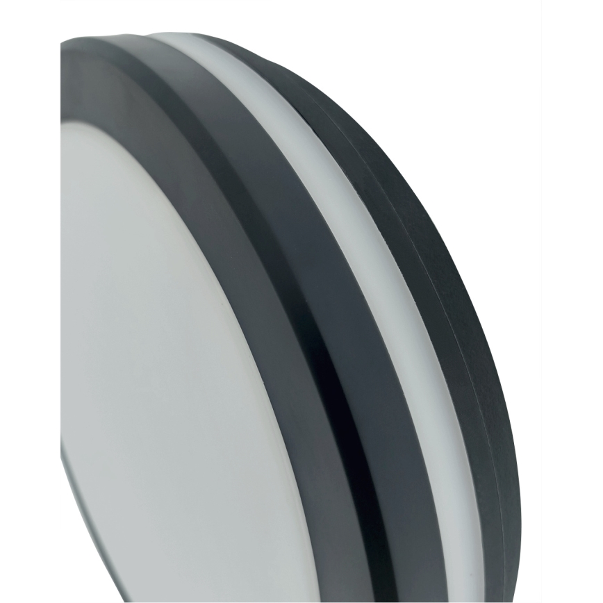 LED loftlampe med bevægelsessensor LED/20W/230V 3000/4000/6500K Ø 230 cm IP54 antracit