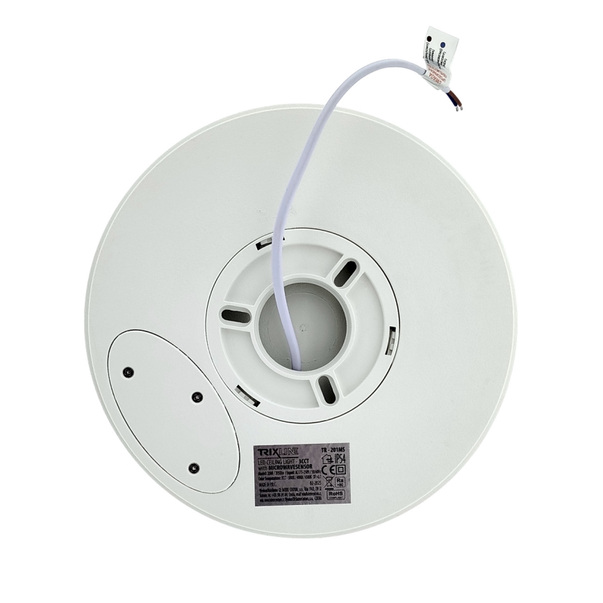 LED-loftlampe med bevægelsessensor LED/20W/230V 3000/4000/6500K Ø 230 cm IP54 grå