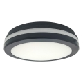 LED loftlampe med bevægelsessensor LED/20W/230V 3000/4000/6500K Ø 230 cm IP54 antracit