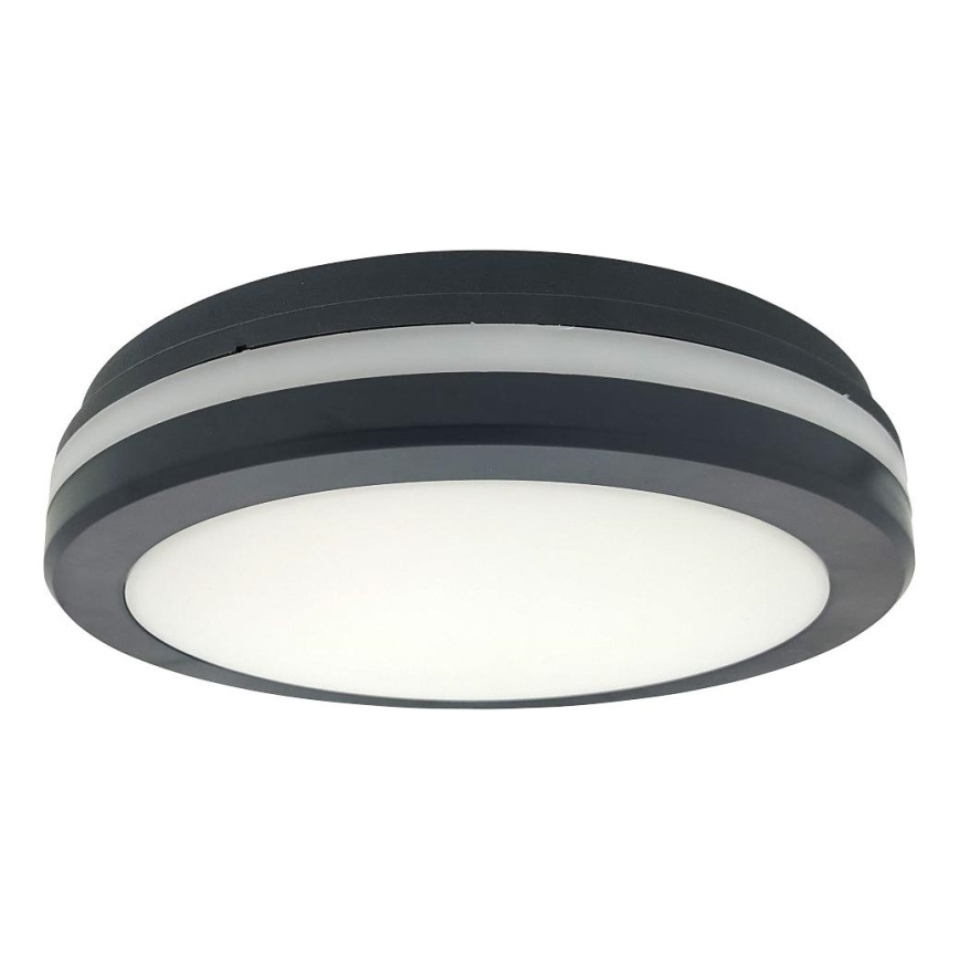 LED loftlampe med bevægelsessensor LED/20W/230V 3000/4000/6500K Ø 230 cm IP54 antracit