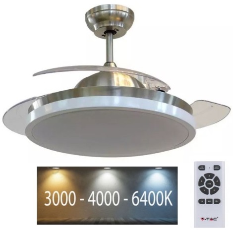 LED loftlampe med en ventilator LED/30W/230V 3000/4000/6400K + fjernbetjening