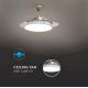 LED loftlampe med en ventilator LED/30W/230V 3000/4000/6400K + fjernbetjening