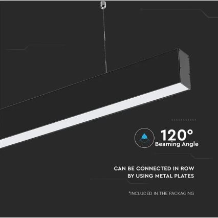 LED lysekrone på kabel SAMSUNG CHIP LED/40W/230V 4000K sort