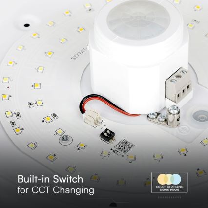 LED loftlampe med sensor SAMSUNG CHIP LED/12W/230V 3000/4000/6000K diameter 29 cm hvid