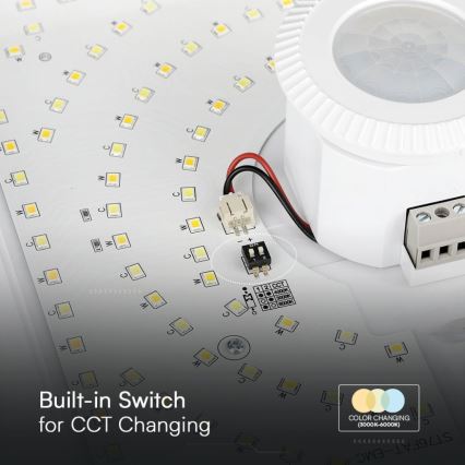 LED loftlampe med sensor SAMSUNG CHIP LED/12W/230V 3000/4000/6000K hvid