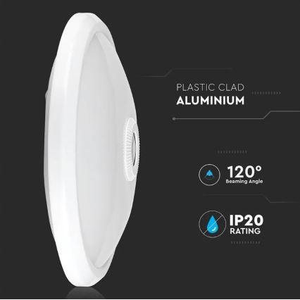 LED loftlampe med sensor LED/12W/230V 6400K