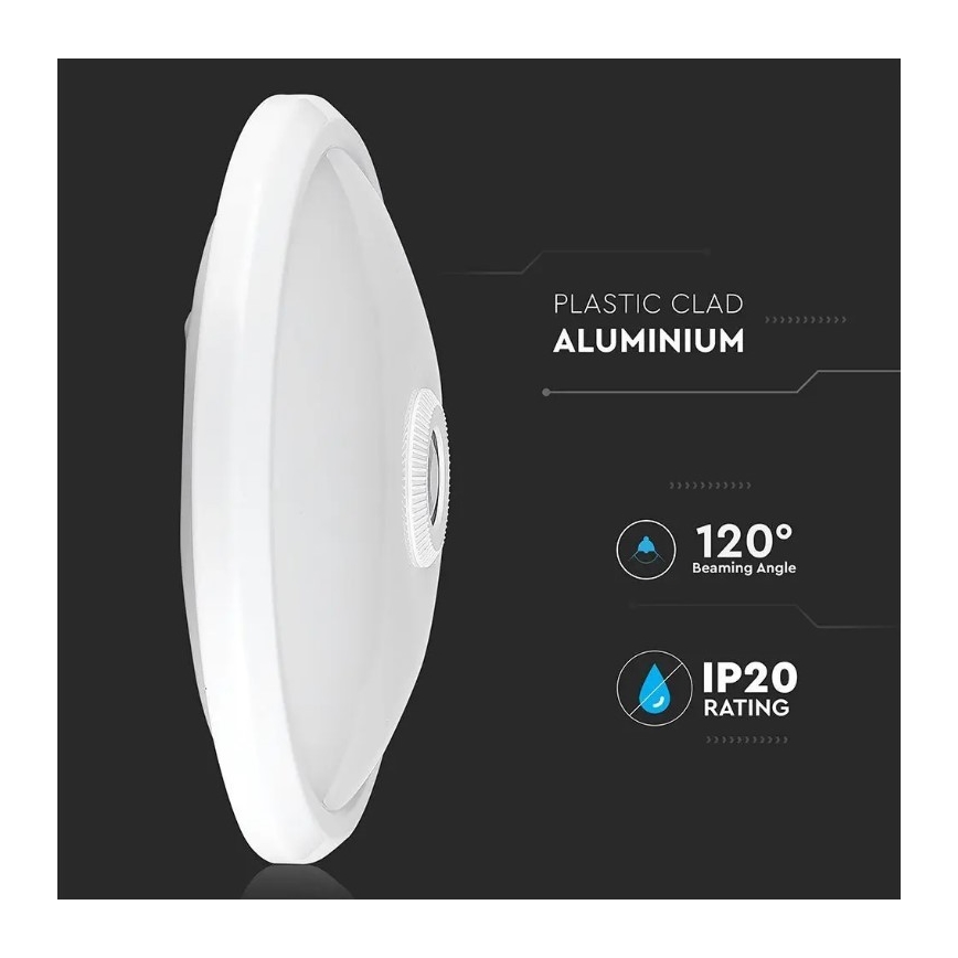 LED loftlampe med sensor LED/12W/230V 6400K