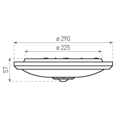 LED loftlampe med sensor og nødmodul MANA LED/12W/230V 1500 mAh 4000K