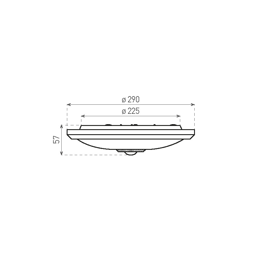 LED loftlampe med sensor og nødmodul MANA LED/12W/230V 1500 mAh 4000K