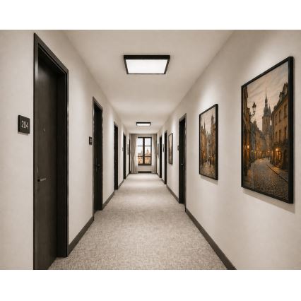 LED loftlampe med bevægelses- og skumringssensor VITALI LED/24W/230V 4000K 33x33 cm antracit