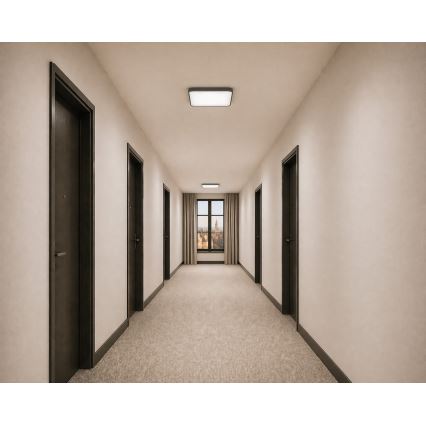 LED-loftlampe med bevægelses- og skumringssensor WILTON LED/24W/230V 4000K 33x33 cm antracit