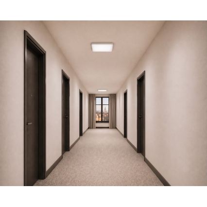 LED loftlampe med bevægelses- og skumringssensor WILTON LED/24W/230V 4000K 33x33 cm hvid