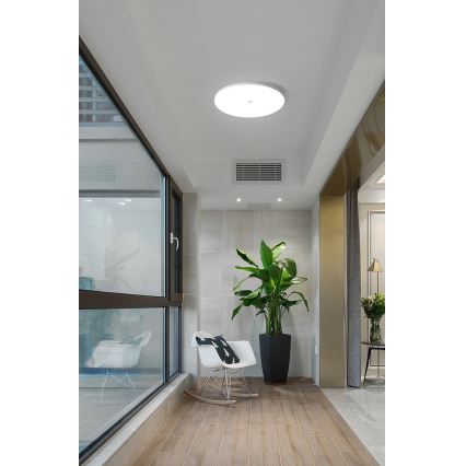 LED loftlampe med skumrings- og bevægelsessensor MORETTI LED/24W/230V Ø 30 cm IP40 6500K