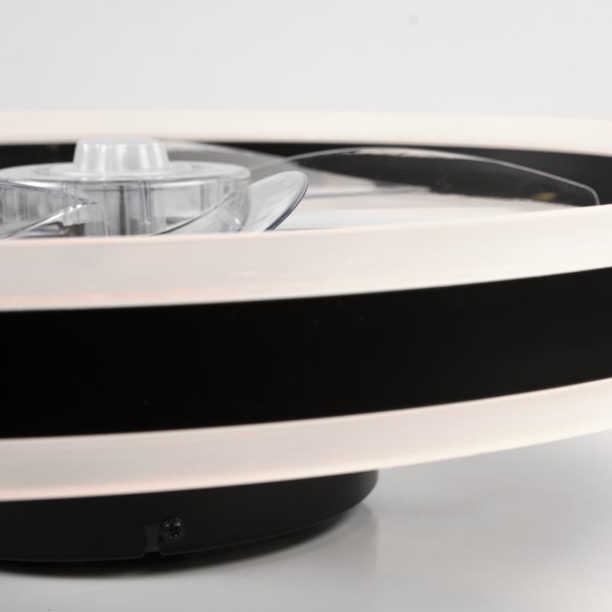 LED loftlampe med ventilator dæmpbar APOLLO LED/38W/230V sort + fjernbetjening
