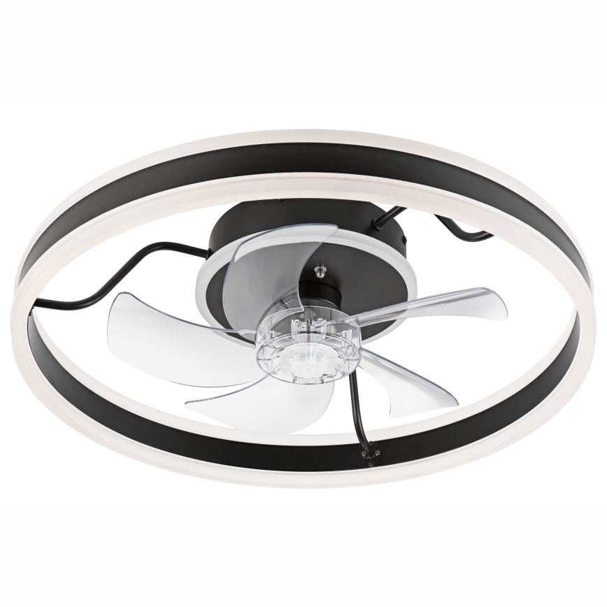 LED loftlampe med ventilator dæmpbar APOLLO LED/38W/230V sort + fjernbetjening