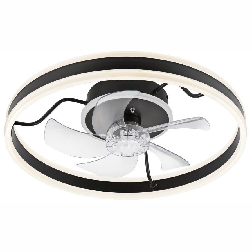 LED loftlampe med ventilator dæmpbar APOLLO LED/38W/230V sort + fjernbetjening