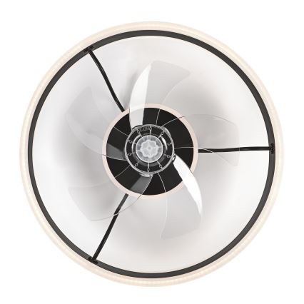 LED loftlampe med ventilator dæmpbar APOLLO LED/38W/230V sort + fjernbetjening