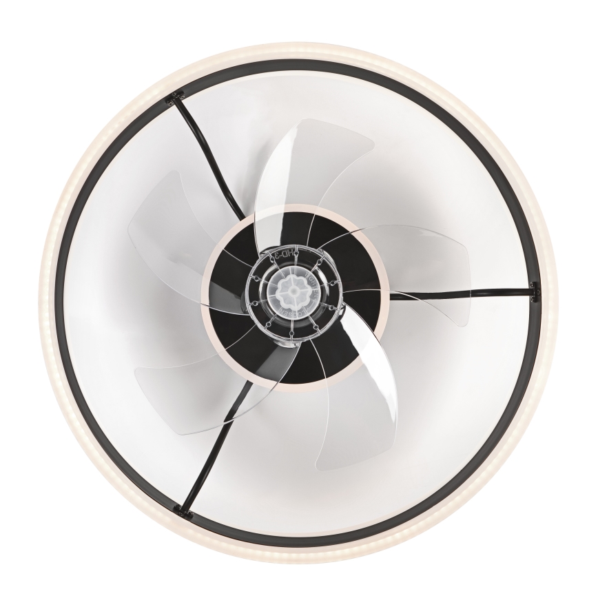 LED loftlampe med ventilator dæmpbar APOLLO LED/38W/230V sort + fjernbetjening