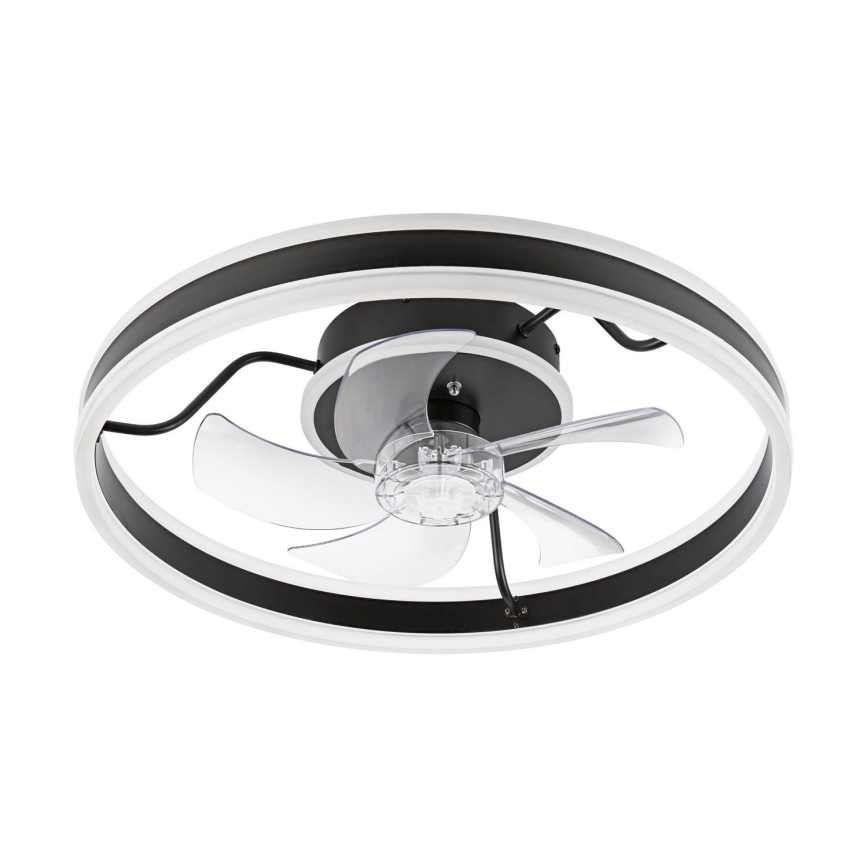 LED loftlampe med ventilator dæmpbar APOLLO LED/38W/230V sort + fjernbetjening